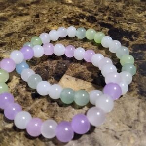 Pastel Beaded Bracelet Set